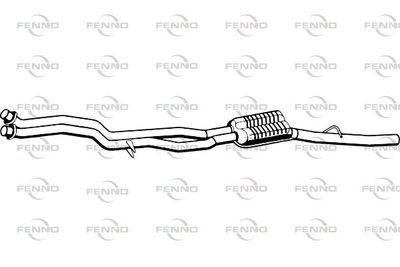  P1588 FENNO Средний глушитель выхлопных газов