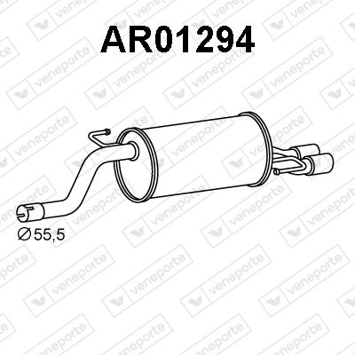  AR01294 VENEPORTE Глушитель выхлопных газов конечный