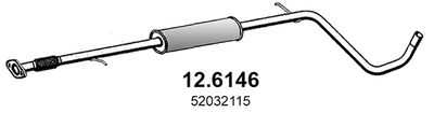  126146 ASSO Средний глушитель выхлопных газов