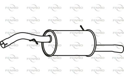  P17012 FENNO Глушитель выхлопных газов конечный