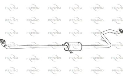  P66035 FENNO Средний глушитель выхлопных газов