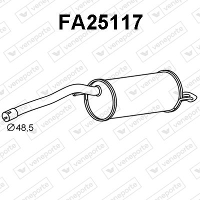  FA25117 VENEPORTE Глушитель выхлопных газов конечный