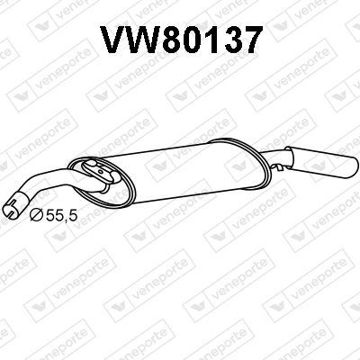  VW80137 VENEPORTE Глушитель выхлопных газов конечный