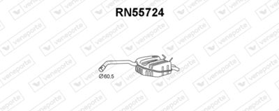  RN55724 VENEPORTE Глушитель выхлопных газов конечный