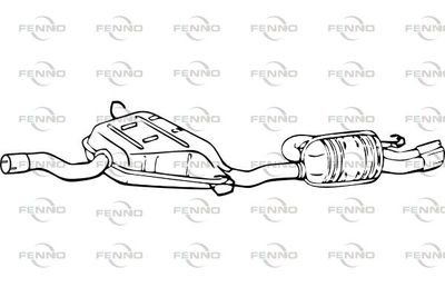  P2290 FENNO Глушитель выхлопных газов конечный