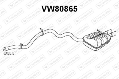  VW80865 VENEPORTE Глушитель выхлопных газов конечный