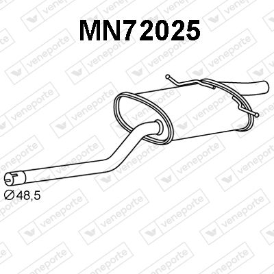  MN72025 VENEPORTE Глушитель выхлопных газов конечный