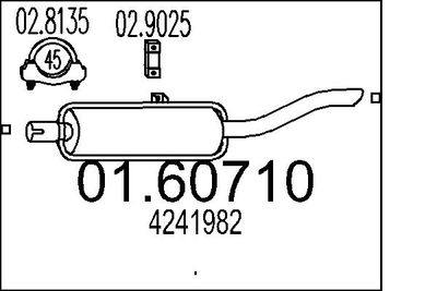  0160710 MTS Глушитель выхлопных газов конечный