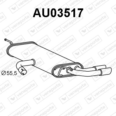  AU03517 VENEPORTE Глушитель выхлопных газов конечный