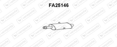  FA25146 VENEPORTE Средний глушитель выхлопных газов