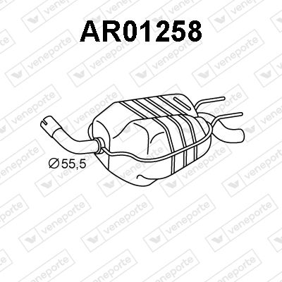  AR01258 VENEPORTE Глушитель выхлопных газов конечный