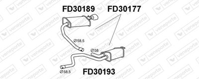  FD30177 VENEPORTE Глушитель выхлопных газов конечный