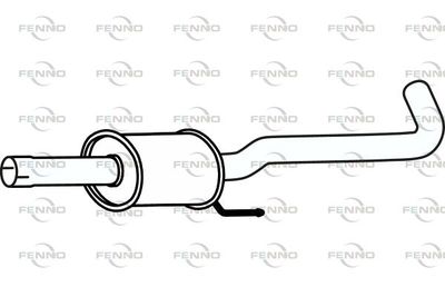  P29064 FENNO Средний глушитель выхлопных газов