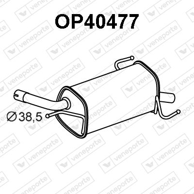  OP40477 VENEPORTE Глушитель выхлопных газов конечный