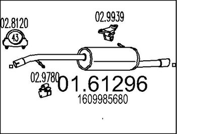  0161296 MTS Глушитель выхлопных газов конечный