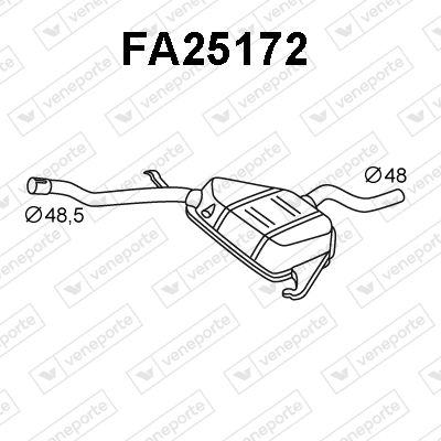  FA25172 VENEPORTE Предглушитель выхлопных газов