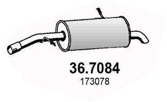  367084 ASSO Глушитель выхлопных газов конечный