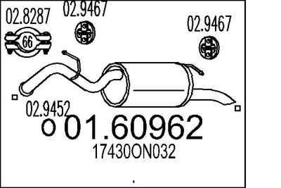  0160962 MTS Глушитель выхлопных газов конечный