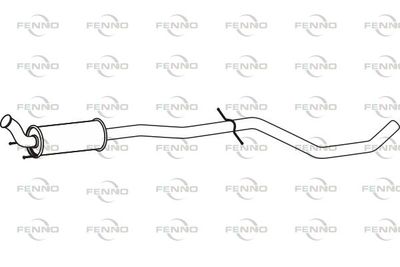  P17062 FENNO Средний глушитель выхлопных газов