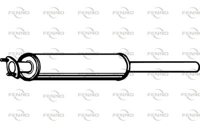  P2356 FENNO Средний глушитель выхлопных газов