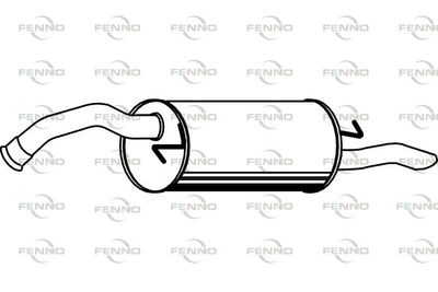  P6875 FENNO Глушитель выхлопных газов конечный