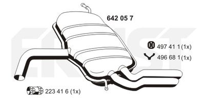  642057 ERNST Глушитель выхлопных газов конечный