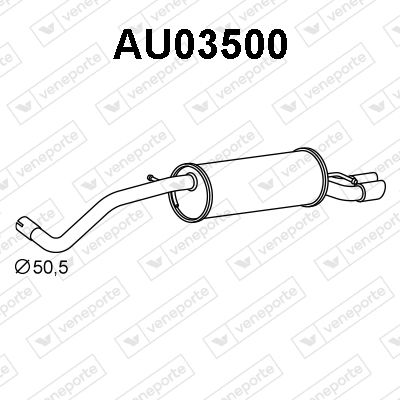  AU03500 VENEPORTE Глушитель выхлопных газов конечный