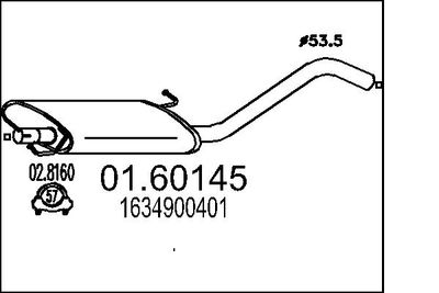  0160145 MTS Глушитель выхлопных газов конечный