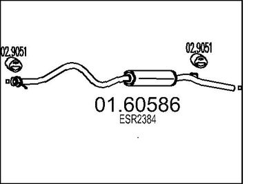  0160586 MTS Глушитель выхлопных газов конечный
