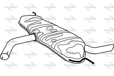  P5551 FENNO Глушитель выхлопных газов конечный