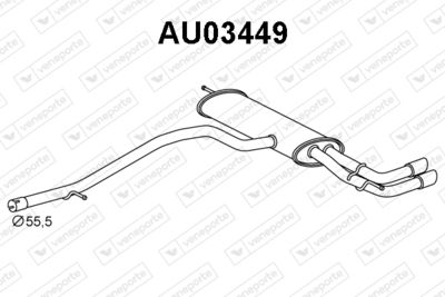  AU03449 VENEPORTE Глушитель выхлопных газов конечный