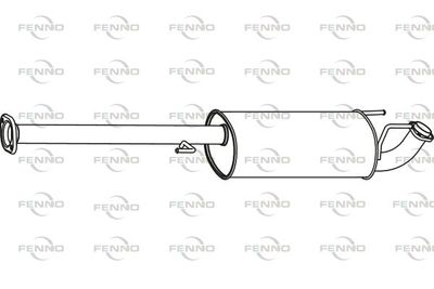  P66008 FENNO Средний глушитель выхлопных газов
