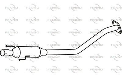  P6577 FENNO Средний глушитель выхлопных газов
