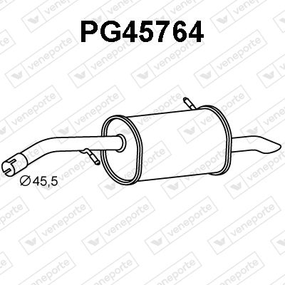  PG45764 VENEPORTE Глушитель выхлопных газов конечный