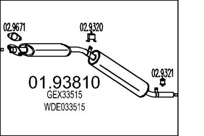  0193810 MTS Глушитель выхлопных газов конечный