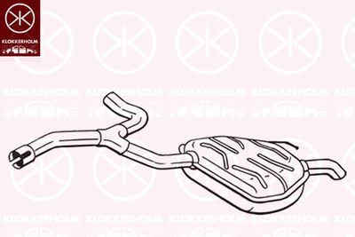  235195 KLOKKERHOLM Глушитель выхлопных газов конечный