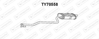  TY70558 VENEPORTE Глушитель выхлопных газов конечный