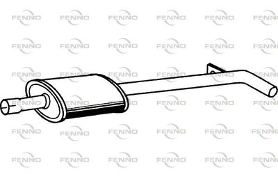  P5093 FENNO Средний глушитель выхлопных газов