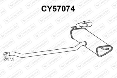  CY57074 VENEPORTE Глушитель выхлопных газов конечный