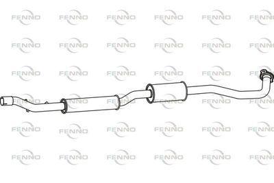  P38009 FENNO Средний глушитель выхлопных газов