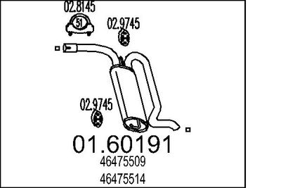  0160191 MTS Глушитель выхлопных газов конечный