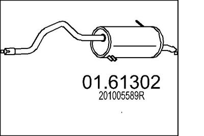  0161302 MTS Глушитель выхлопных газов конечный