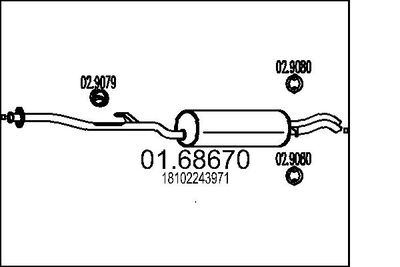  0168670 MTS Глушитель выхлопных газов конечный
