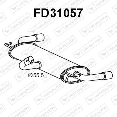  FD31057 VENEPORTE Глушитель выхлопных газов конечный