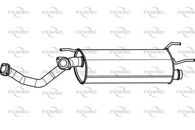  P6991 FENNO Средний глушитель выхлопных газов