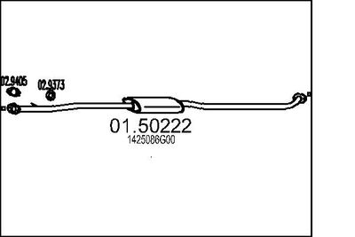  0150222 MTS Средний глушитель выхлопных газов