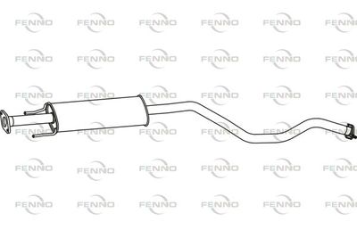  P41053 FENNO Средний глушитель выхлопных газов