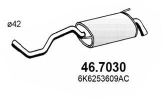  467030 ASSO Глушитель выхлопных газов конечный