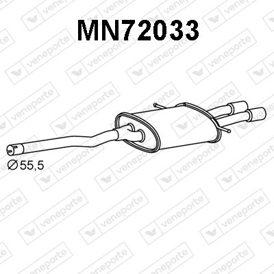  MN72033 VENEPORTE Глушитель выхлопных газов конечный