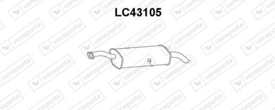  LC43105 VENEPORTE Глушитель выхлопных газов конечный